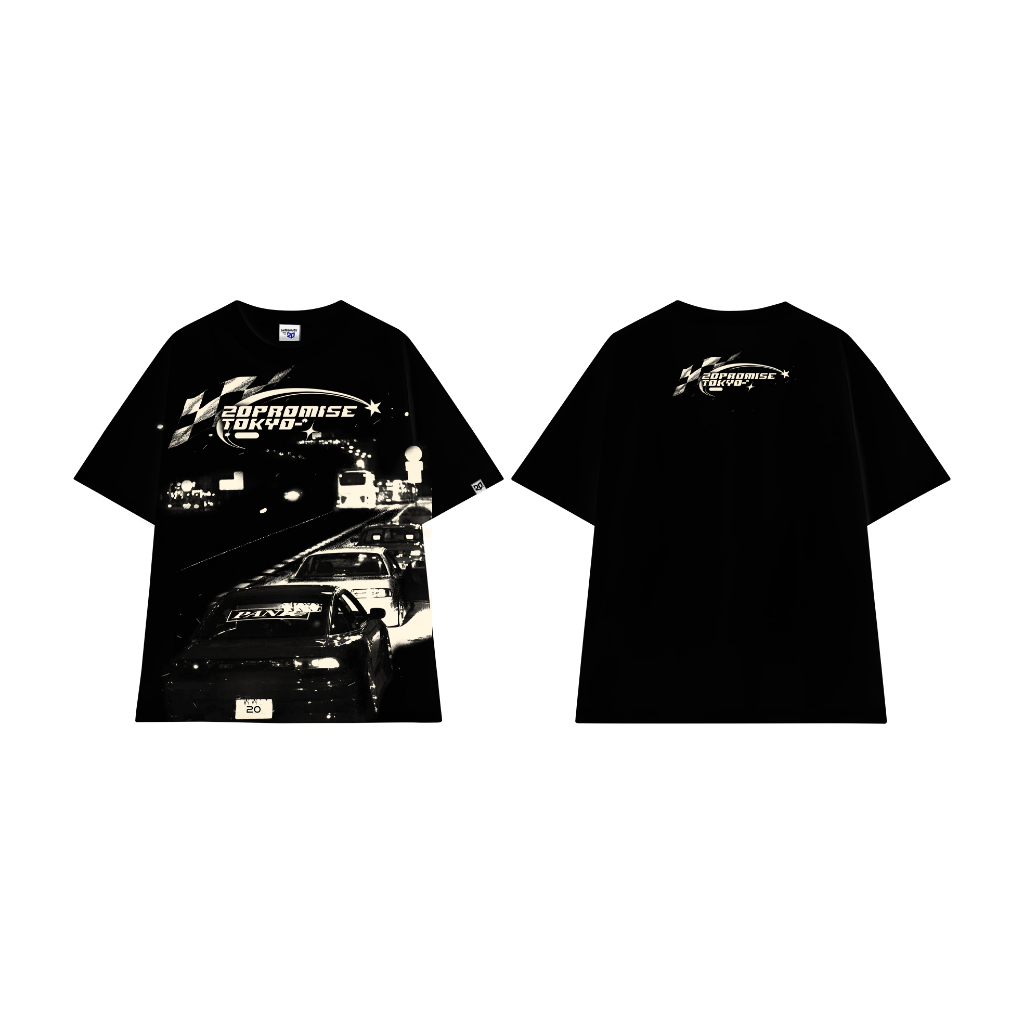 Áo thun Local Brand Unisex 20Promise "TOKYO'S NIGHTLIFE" / Black