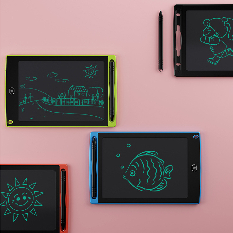 Bảng Vẽ Tự Xóa 3D Thông Minh Cho Bé Tập Vẽ Viết Màn Hình LCD 8.5"-9"-10"-12"16 inch Đồ Họa Đẹp
