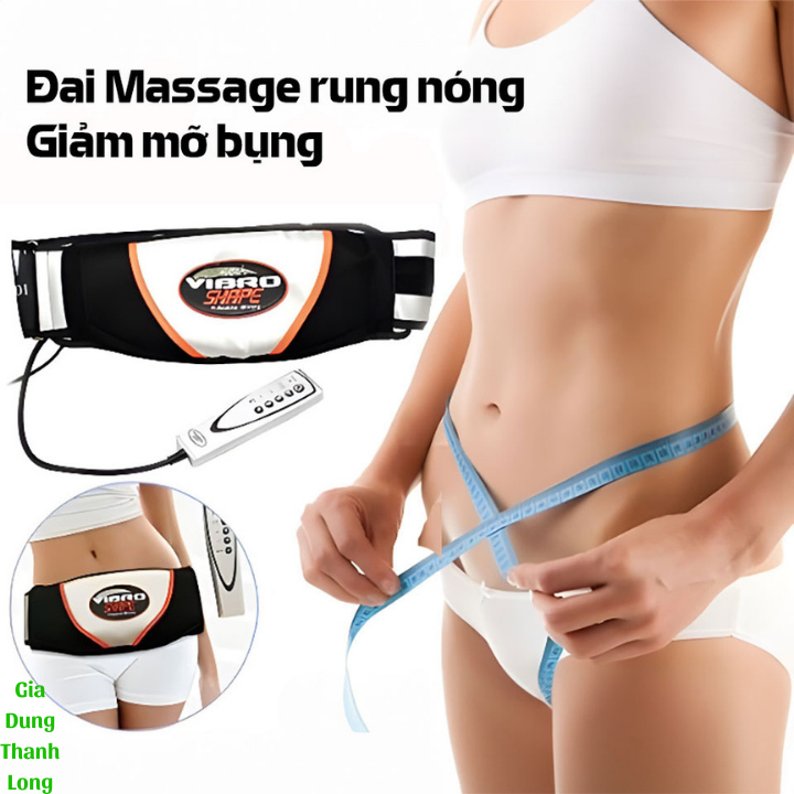 Đai Rung Giảm Mỡ Bụng - Máy Massage Rung Giảm Mỡ Toàn Thân Hiệu Quả, đai massage