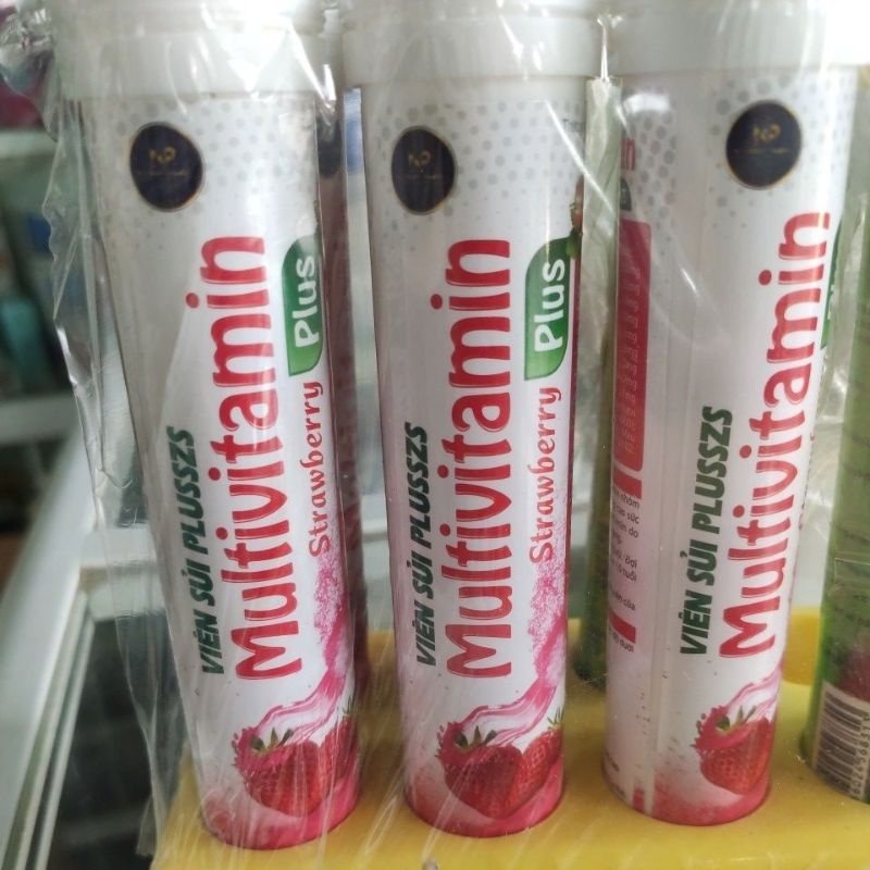 Sủi multivitamin VỊ DÂU thơm ngon ( tuýp To 20v x4 g)