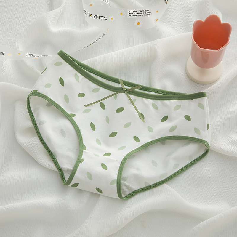 Quần Lót Nữ Cotton Màu Matcha Thoáng Khí Co Dãn 4 Chiều