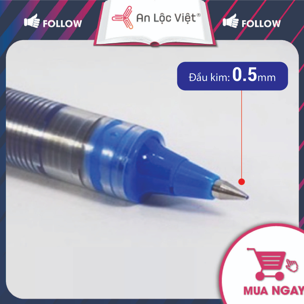 Bút Uniball UB 150 0.5mm - Bút phổ biến trong văn phòng, học sinh sinh viên, mực đều viết chữ đẹp