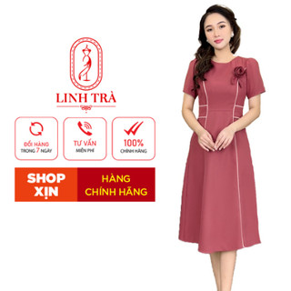 Đầm Trung Niên Linh Trà ( TM1109 ) từ 45-75kg BIGSIZE thiết kế sang trọng, Đầm tặng mẹ, tặng bà Đầm đi tiệc [ LINHTRA ]