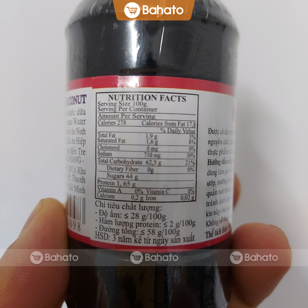 Nước màu dừa Bến Tre chai 100ml