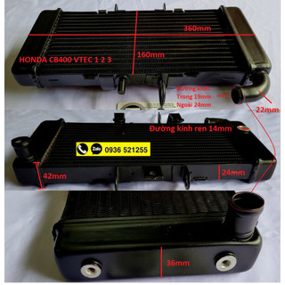 Két nước giải nhiệt làm mát Honda CB400 Vtec 1 2 3 và các dòng xe tương ứng