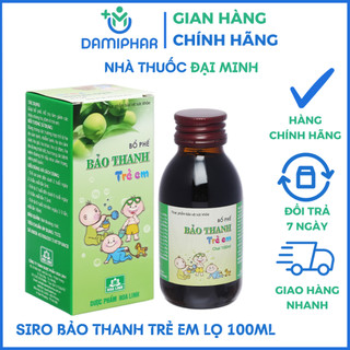  Siro Ho Bổ Phế Bảo Thanh Trẻ Em Lọ 100ml 