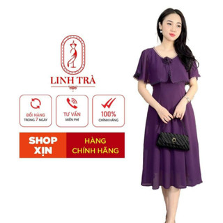  Đầm Trung Niên Linh Trà   LT634   từ 45-75kg BIGSIZE thiết kế sang trọng Đầm tặng mẹ tặng bà Đầm đi tiệc   LINHTRA   