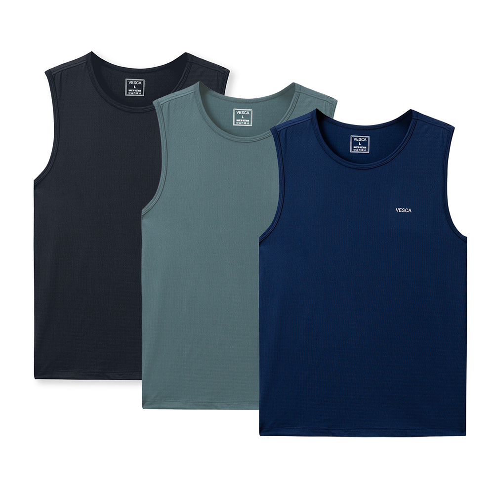 Áo Ba Lỗ Nam Công Nghệ Tanktop Sát Nách Vải Thun Lỗ Coolmax Thoáng Khí Siêu Mát AVENTINO B2