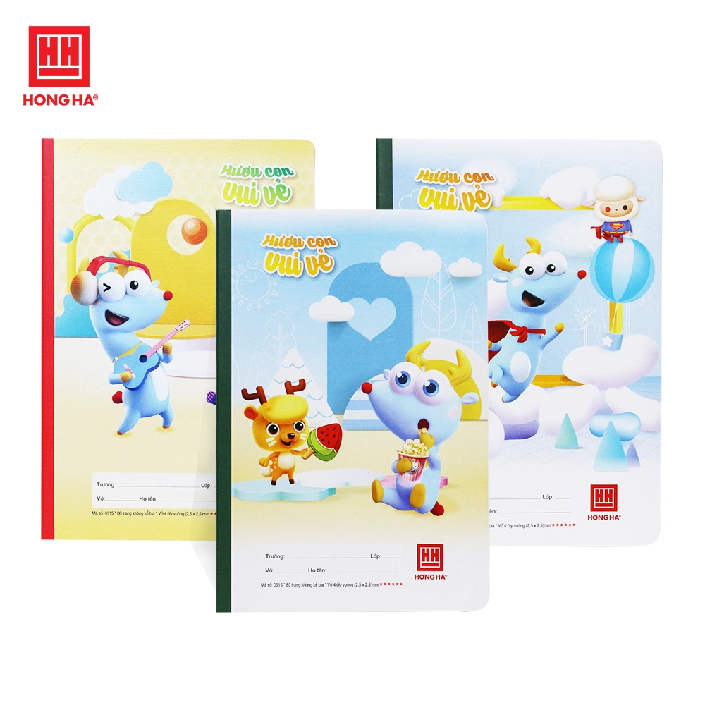 Vở 4 Ô ly Hồng Hà 80 trang School Ami - 0515 chính hãng giá rẻ