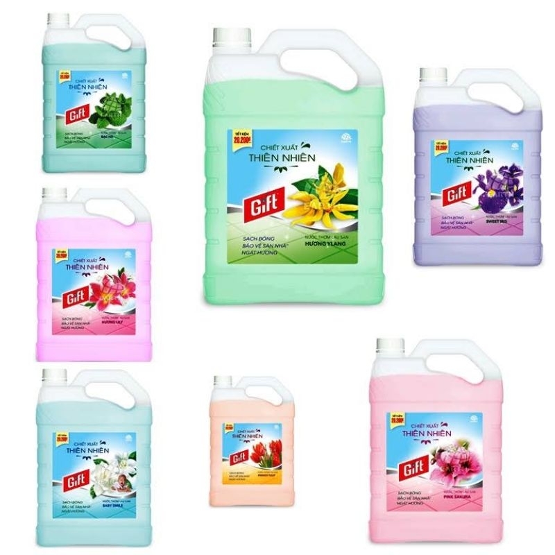 Nước Lau Sàn Gift 3.8kg  Hương Hoa Thiên Nhiên