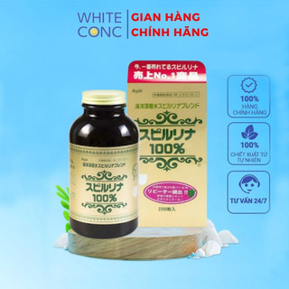 Tảo xoắn tem đỏ Deep Ocean Japan Algae Water Spirulina Nhật Bản 2200 viên