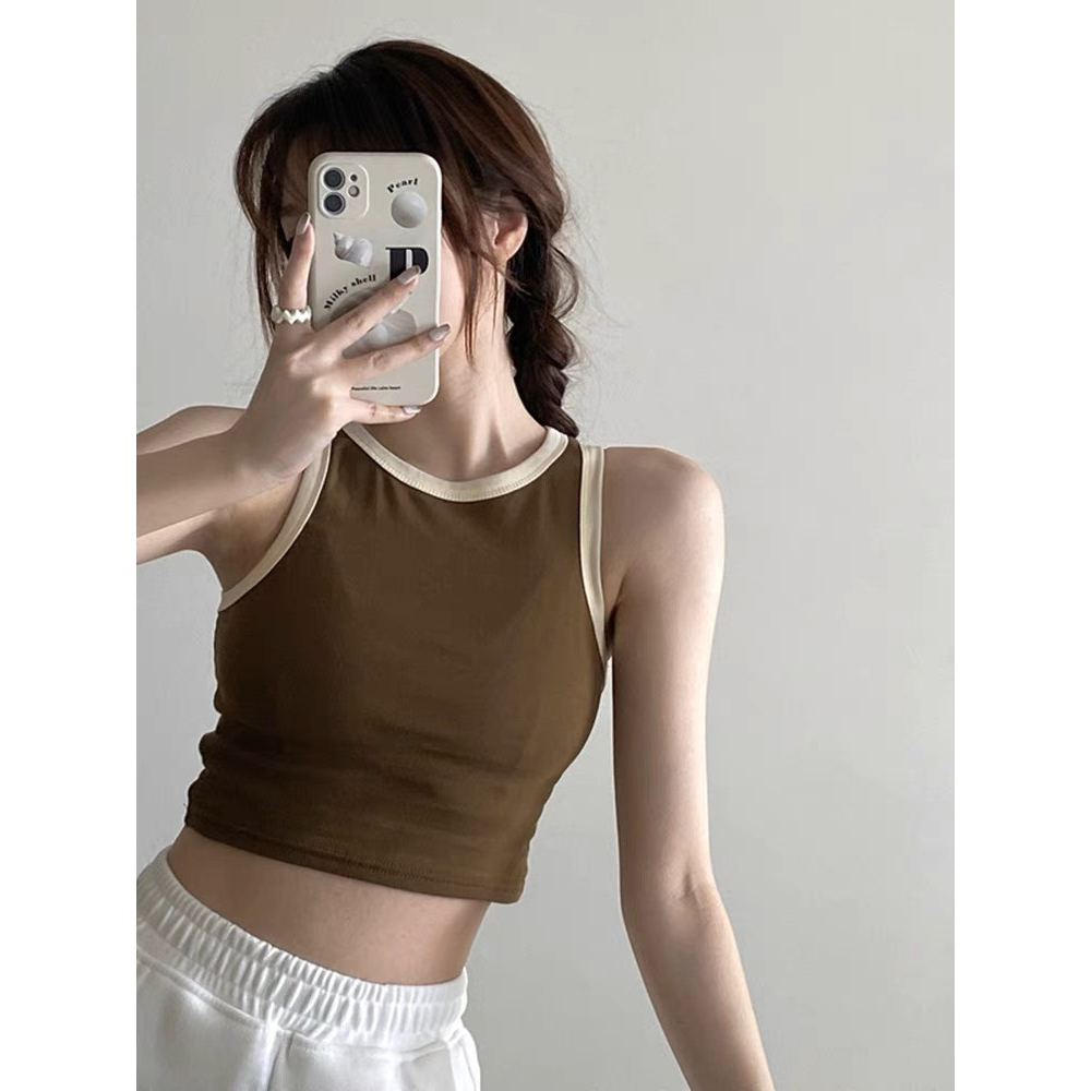 Áo Croptop BA LỖ PHỐI VIỀN RYSO FASHION Basic Trơn Nữ Thun Gân Kiểu Ôm Body Cao Cấp