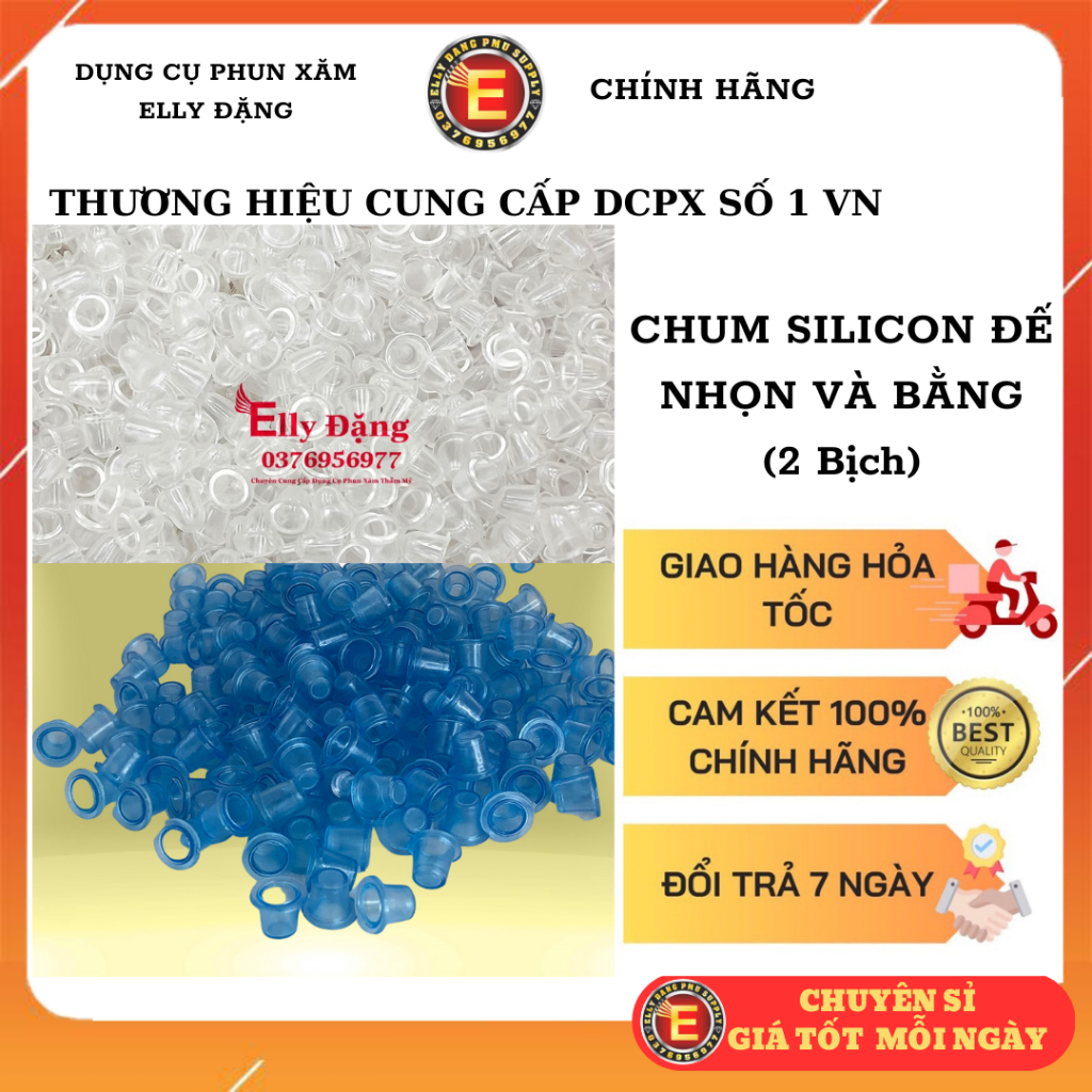 Chum mực phun xăm silicon dùng trong phun xăm và tattoo, chum nhựa đựng mực các loại