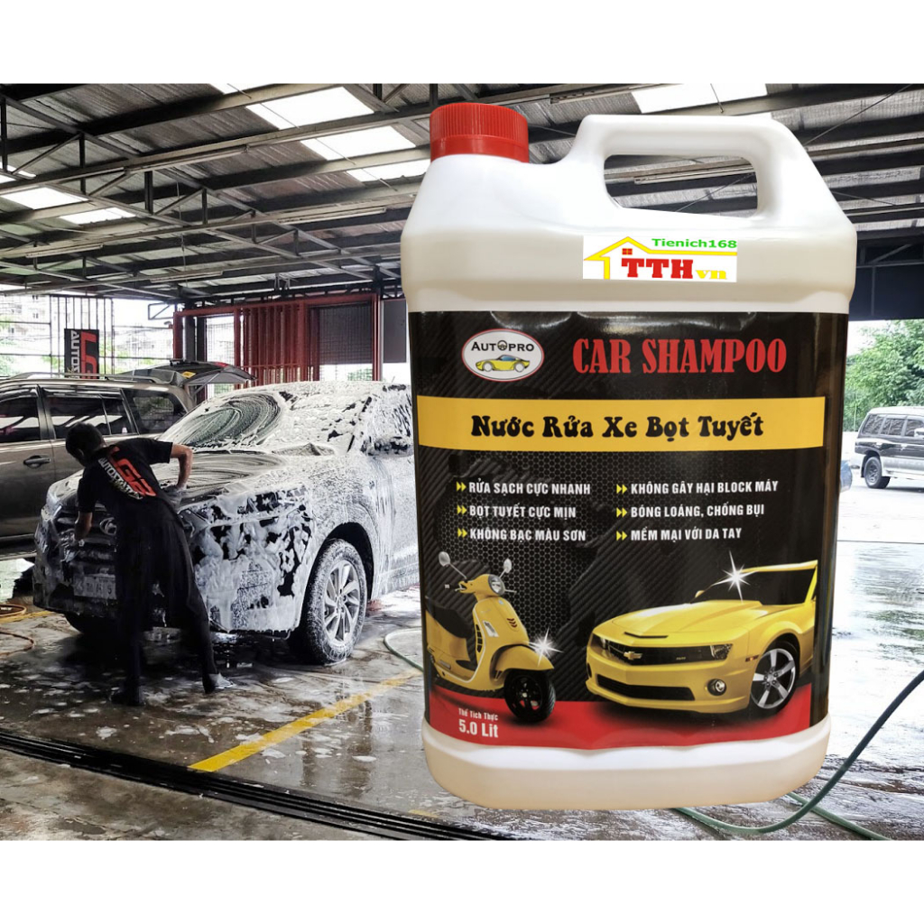 [SIÊU SẠCH] Nước rửa xe bọt tuyết chuyên dụng Car Shampoo 1&5L cho ô tô xe