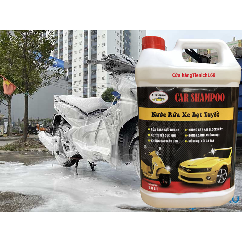 Nước rửa xe bọt tuyết chuyên dụng Car Shampoo 10L&5L cho ô tô xe