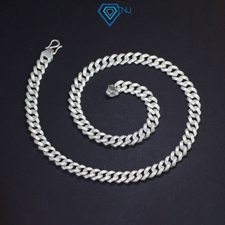  Dây chuyền bạc nam cuban bản không đính đá cao cấp DCK0085 - Trang Sức TNJ 