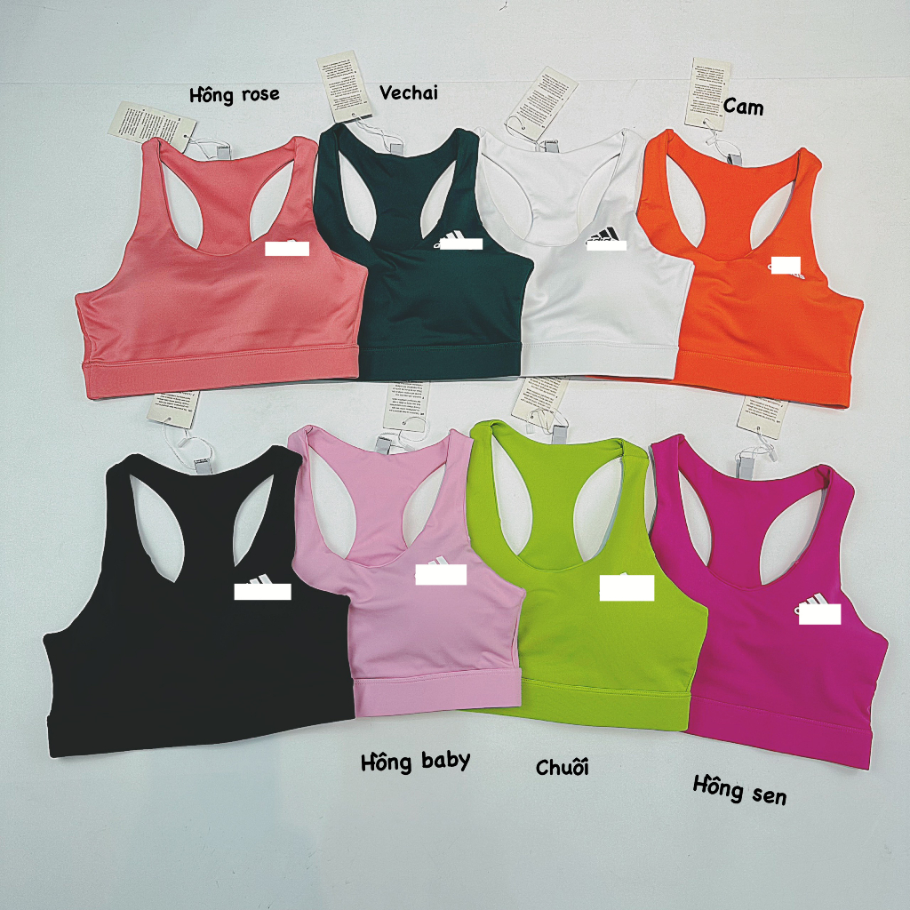 Áo bra nữ tập gym yoga aerobic thể thao nhiều màu kèm mút chất liệu thun poly co dãn 4 chiều BINSPORTS A258