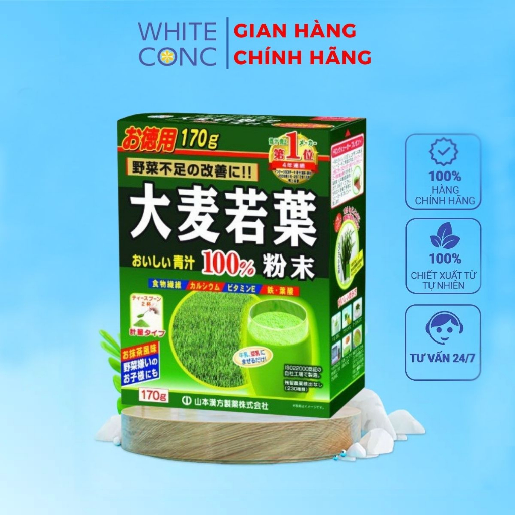 Bột lúa non Nhật Bản 44 gói, bột lúa mạch non Grass Barley Nhật Bản, trà lúa non