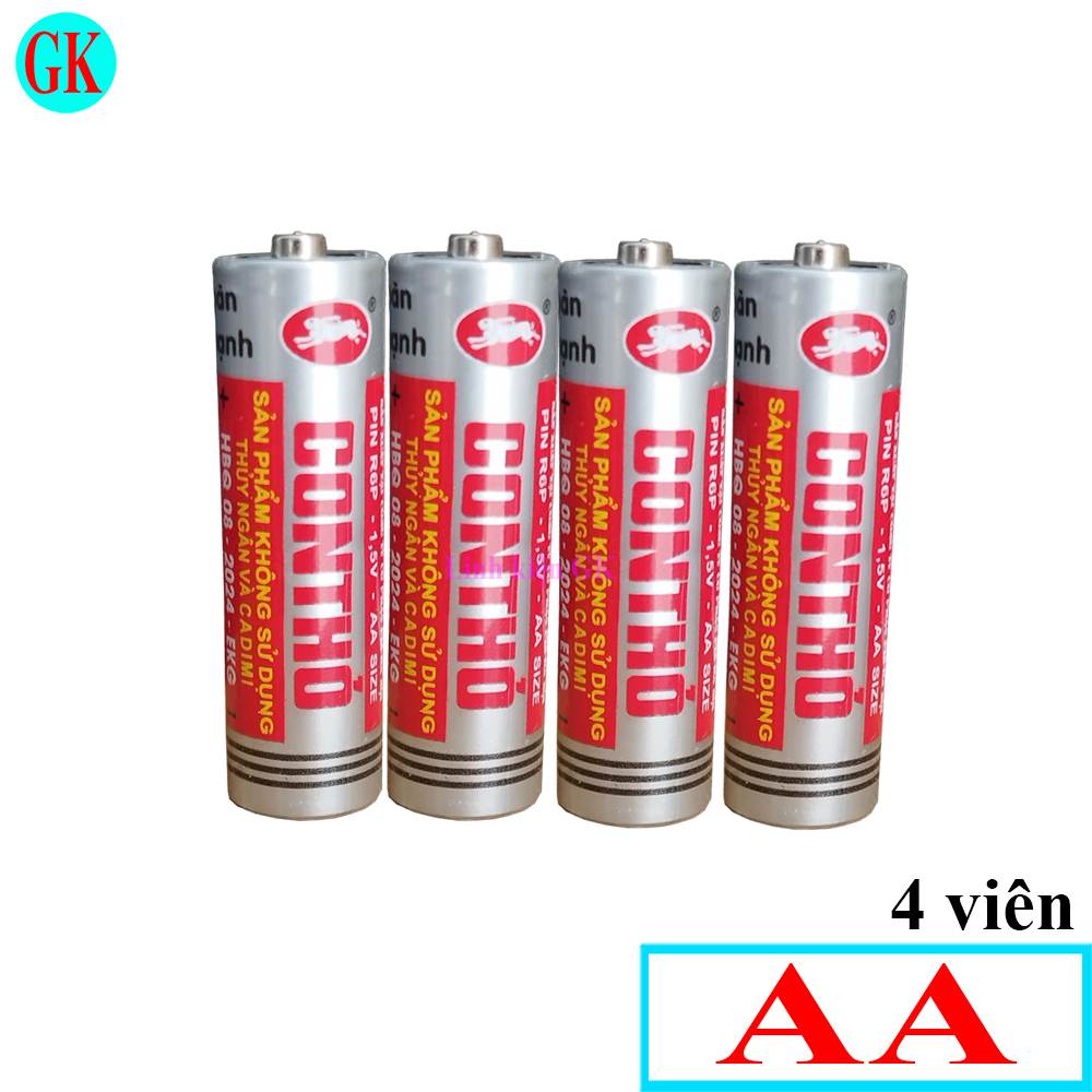(4 viên) Pin con thỏ AA Pin tiểu to [A-02-12]