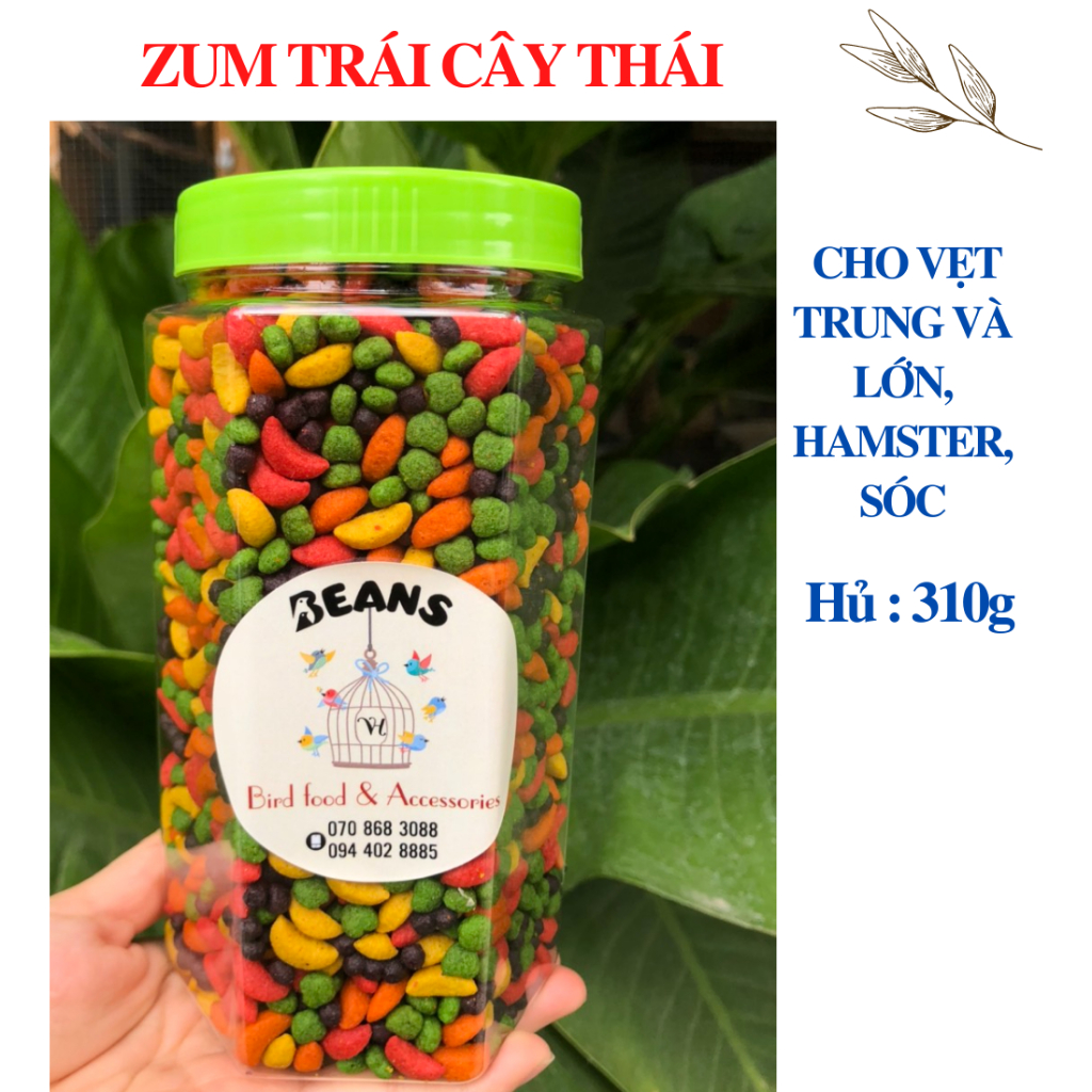 Hạt zum trái cây KAYTEE CHO VẸT, HAMSTER, SÓC  100g