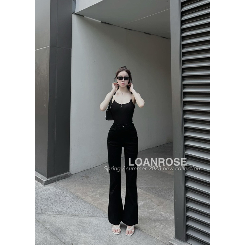 Quần jean ống loe hack dáng