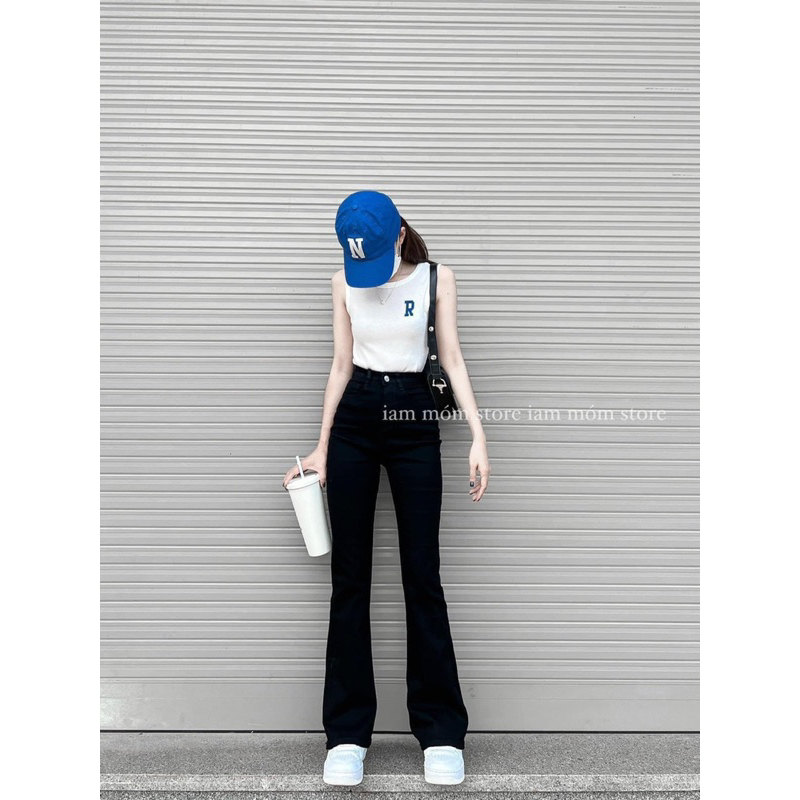 Quần jean ống loe hack dáng