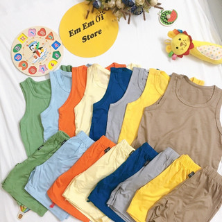 Bộ Ba Lỗ Thun Lạnh Minky Mom bé trai size 8-18kg💖Bộ Sát Nách Cho Bé trai thun lạnh cao cấp