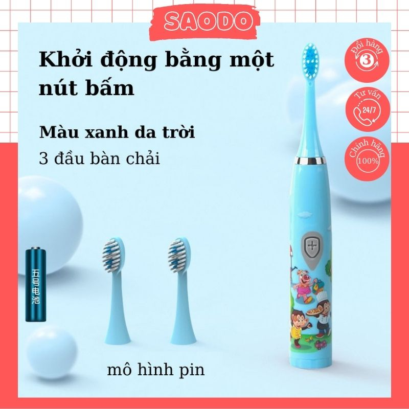 Bàn chải điện cho bé trẻ em đánh răng SAODO BCDTE0061