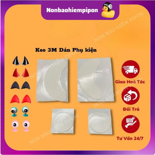 Keo dán 3m 2 mặt, keo dán tai mèo, sừng, miếng dán 3m dán phụ kiện gắn nón bảo hiểm siêu chắc chắn