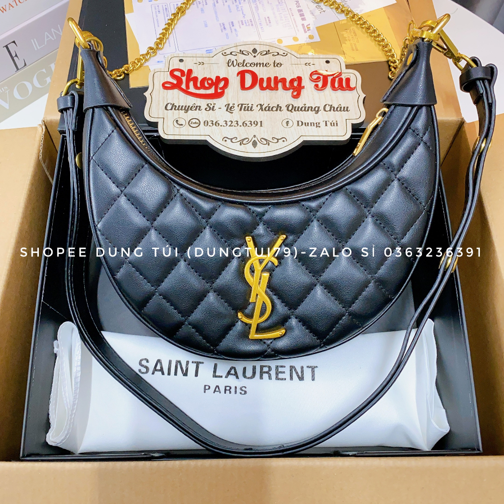 Túi xách nữ, túi đeo chéo chữ Y dáng bầu 2 box size 23