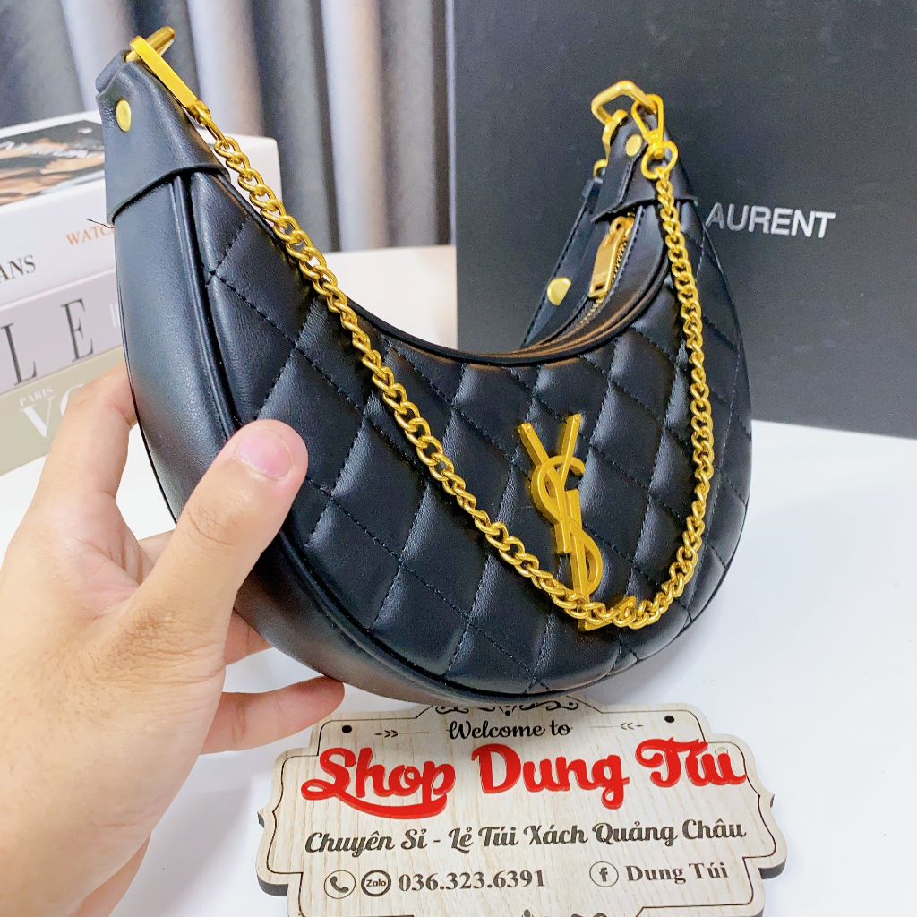 Túi xách nữ, túi đeo chéo chữ Y dáng bầu 2 box size 23