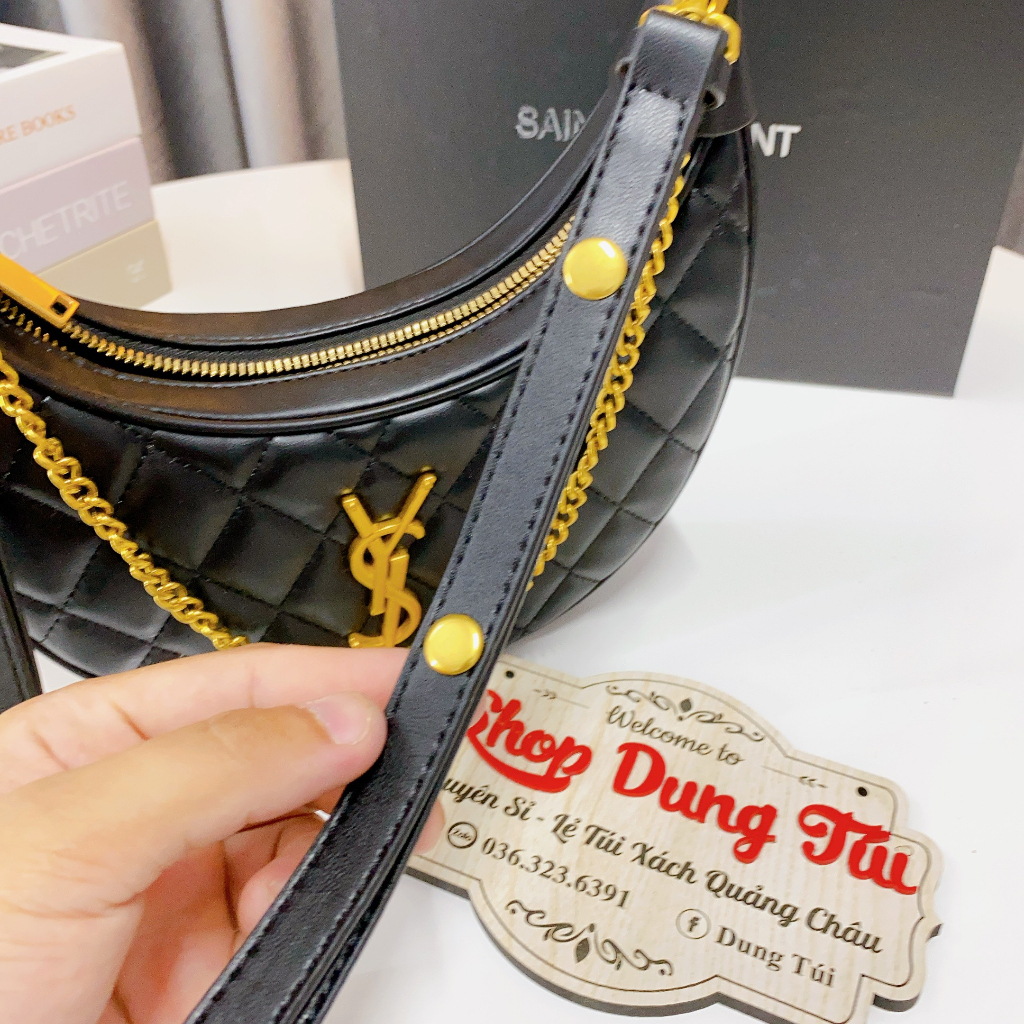 Túi xách nữ, túi đeo chéo chữ Y dáng bầu 2 box size 23