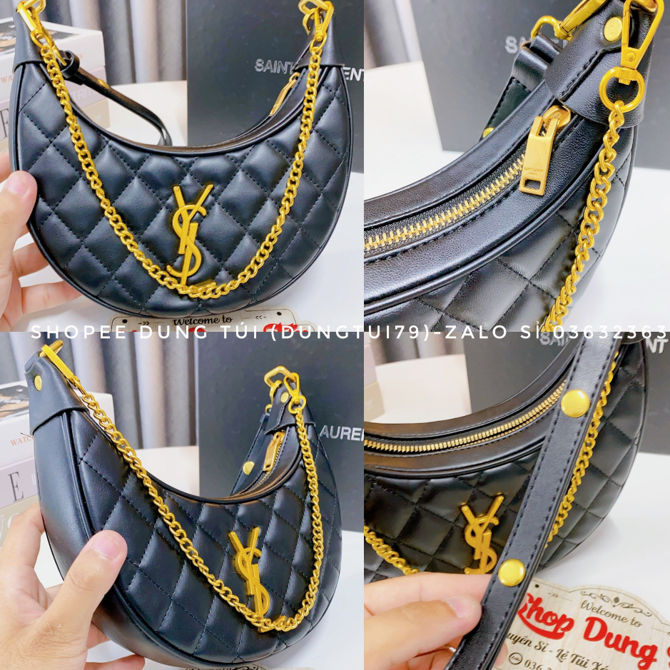 Túi xách nữ, túi đeo chéo chữ Y dáng bầu 2 box size 23