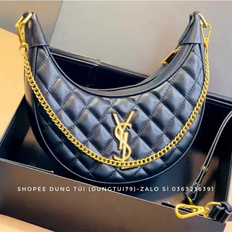 Túi xách nữ, túi đeo chéo chữ Y dáng bầu 2 box size 23