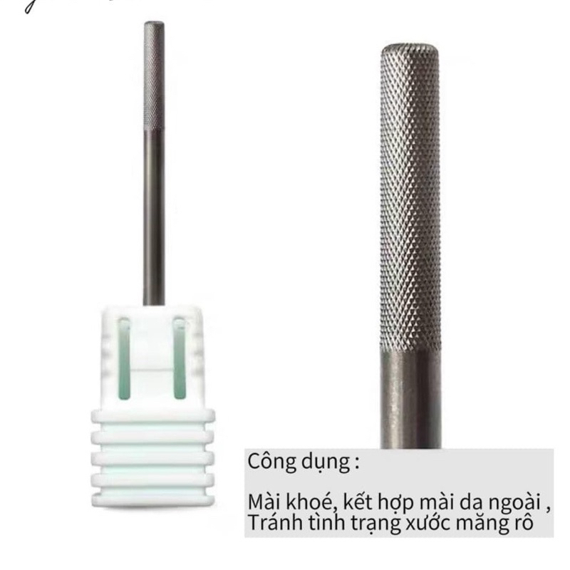 Đầu mài khóe kết hợp mài da, đầu mài khóe móng úp, đầu mài da