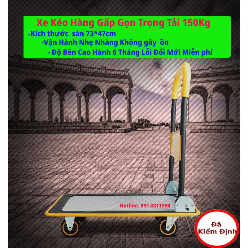 Xe Kéo Hàng tháo lắp đơn giản , Xe đẩy hàng nhập siêu bền XKT04 Mới