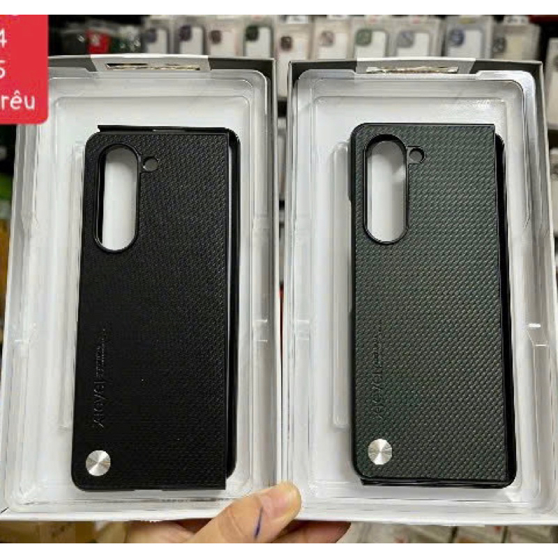 Ốp lưng X-Level vân Carbon cho Samsung Z Fold 5 5G 2 mảnh ôm máy chống vân tay