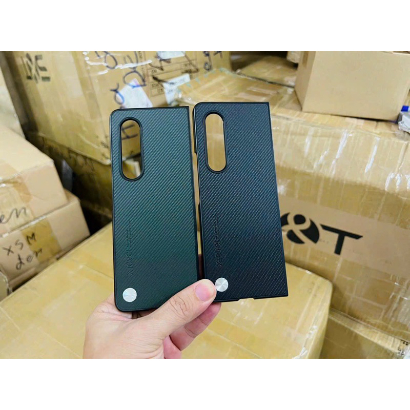 Ốp lưng X-Level vân Carbon cho Samsung Z Fold 5 5G 2 mảnh ôm máy chống vân tay