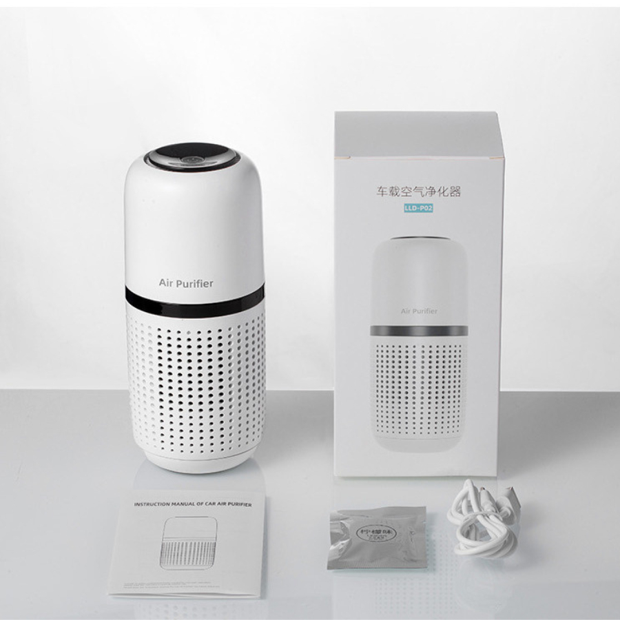 Máy lọc không khí ô tô Air Purifier ion âm khuếch tán hương thơm đa năng