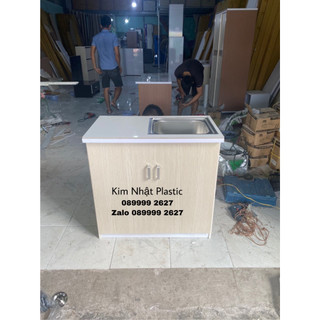 Tủ bếp mini nhựa đài loan sẵn bồn rửa tiện lợi - siêu đẹp