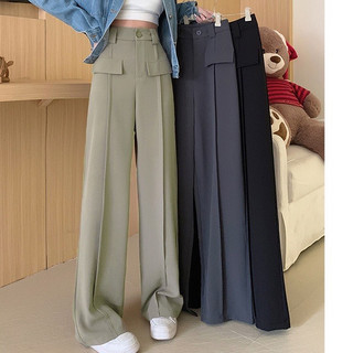 Quần Ống Suông Nữ Túi Nắp tôn dáng dài 100cm m11