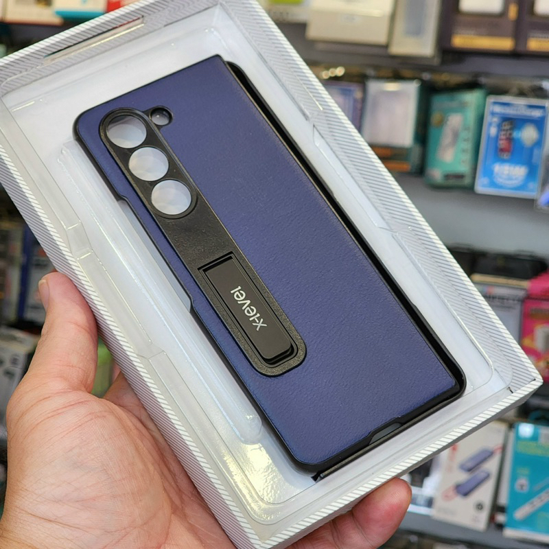 Ốp lưng X-Level da kèm kệ cho Samsung Z Fold 5/ Z Fold 4 5G Utmost Pain siêu đẹp sang trọng