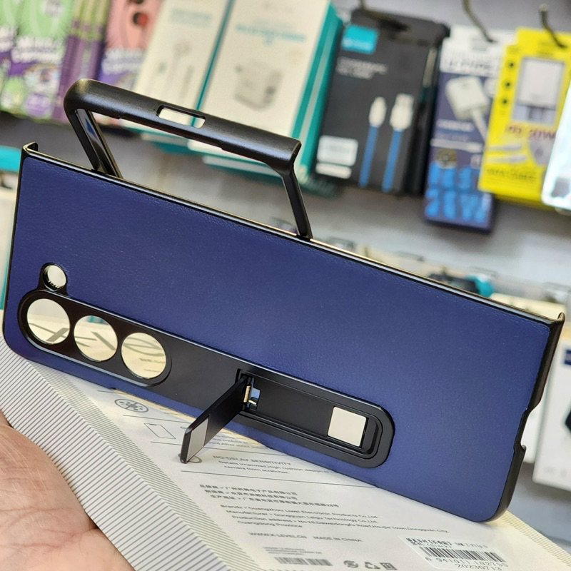 Ốp lưng X-Level da kèm kệ cho Samsung Z Fold 5/ Z Fold 4 5G Utmost Pain siêu đẹp sang trọng