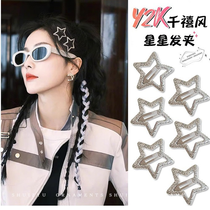 Kẹp Tóc Ngôi Sao 5 Cánh Kim Tuyến Lấp Lánh Thời Trang Cao Cấp Mới Cho Nữ Sinh Bé Gái