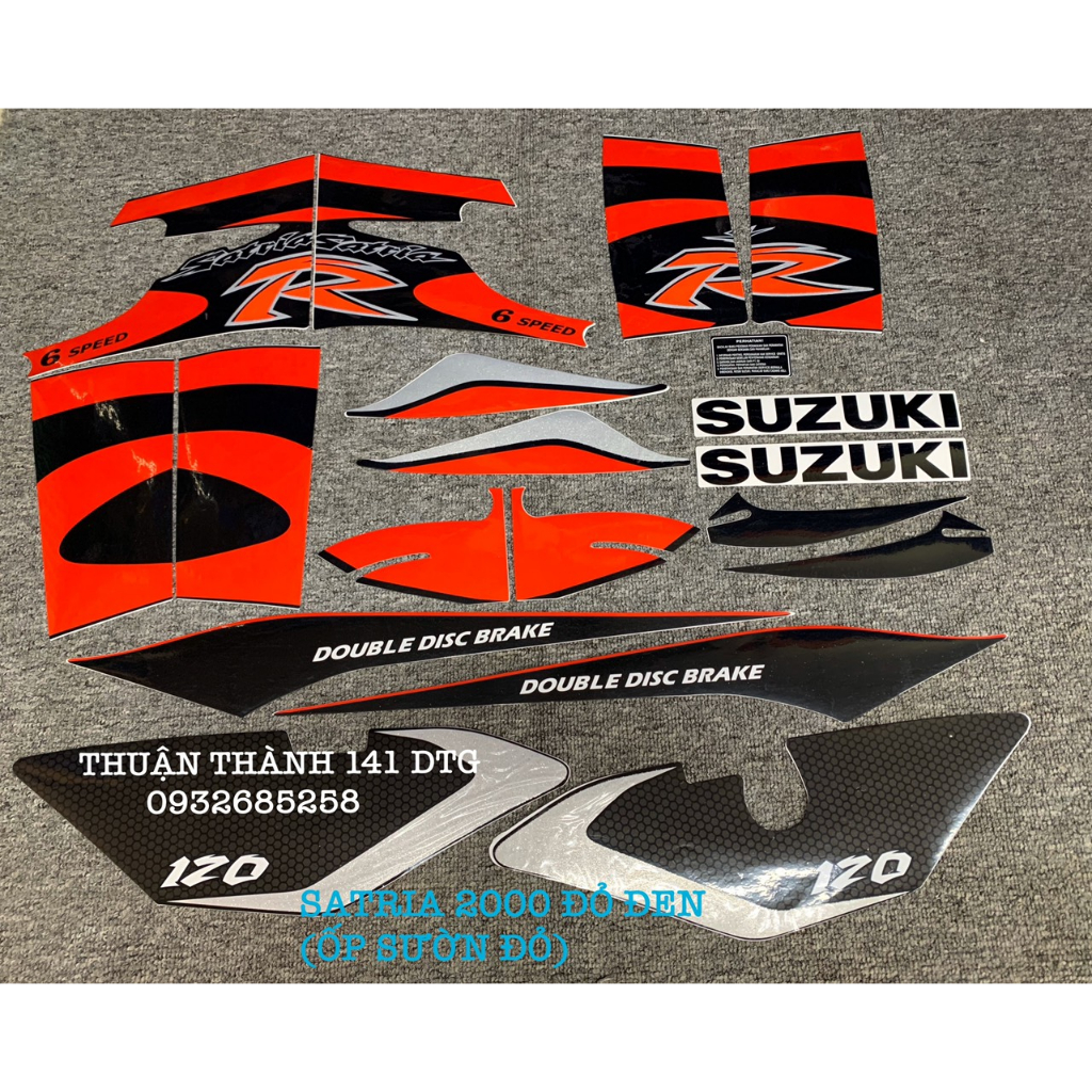 TEM XE SATRIA 2000 - ĐẦU DẸP ĐỦ MÀU