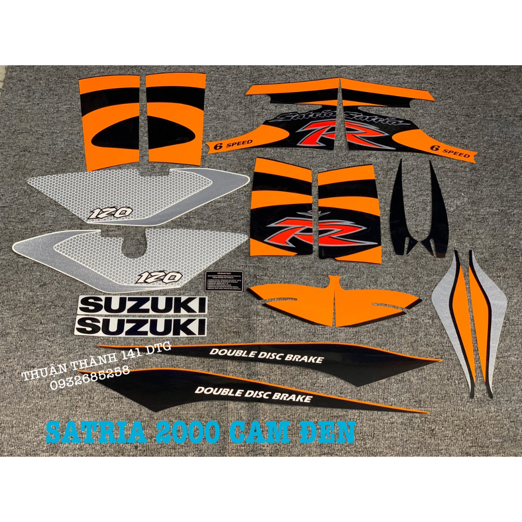 TEM XE SATRIA 2000 - ĐẦU DẸP ĐỦ MÀU