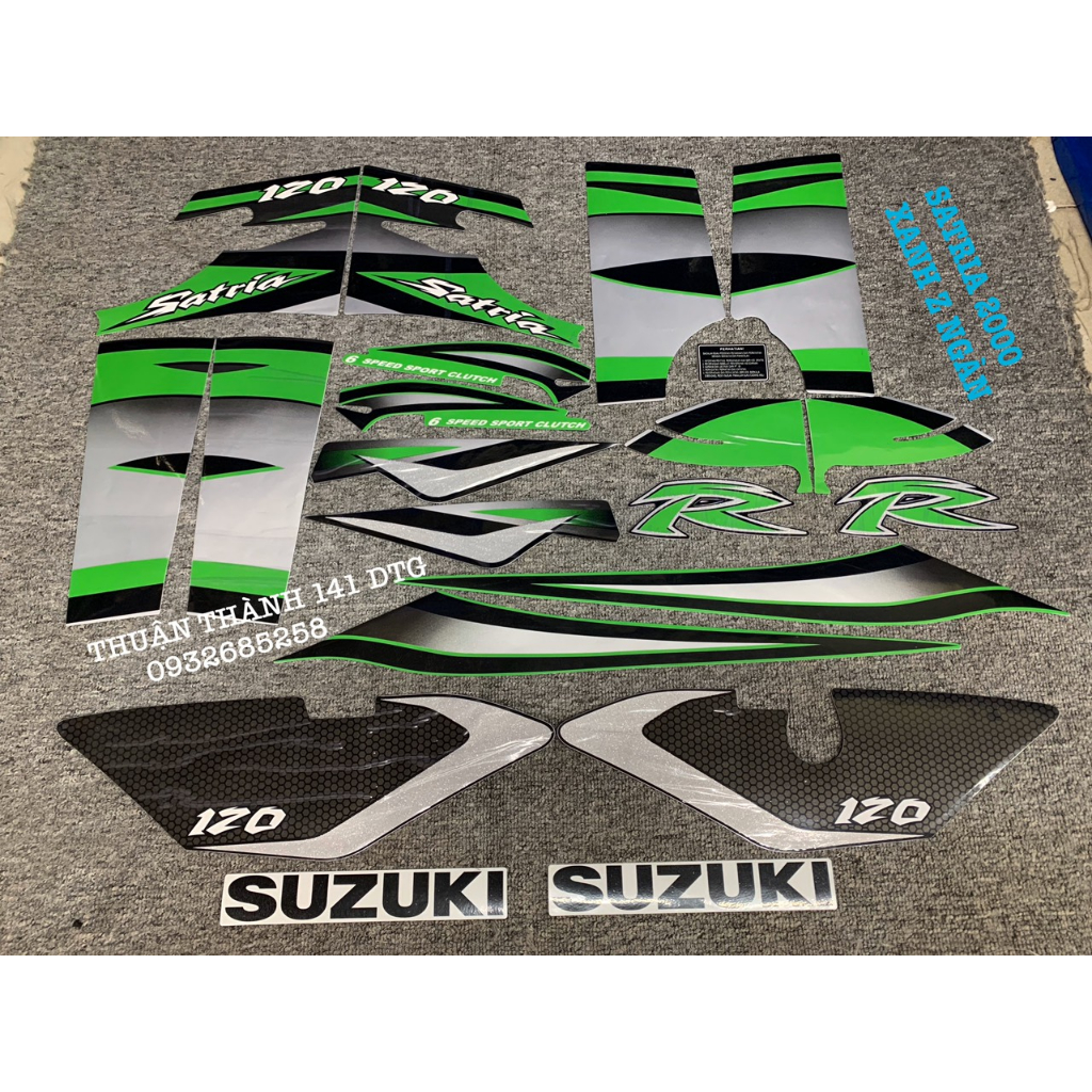 TEM XE SATRIA 2000 - ĐẦU DẸP ĐỦ MÀU