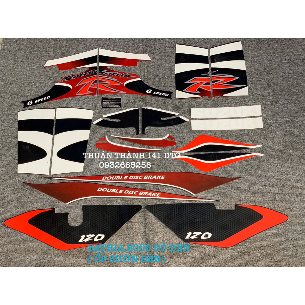 TEM XE SATRIA 2000 - ĐẦU DẸP ĐỦ MÀU