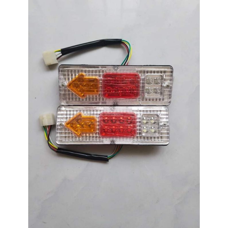 Cặp xi nhan led ba bánh chế lắp xe công nông máy cày xe nộng nghiệp ( xi nhan sau led xe ba gác)