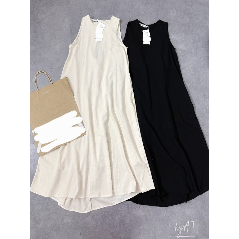 Đầm đũi dáng suông khoét lưng đi biển vnxk